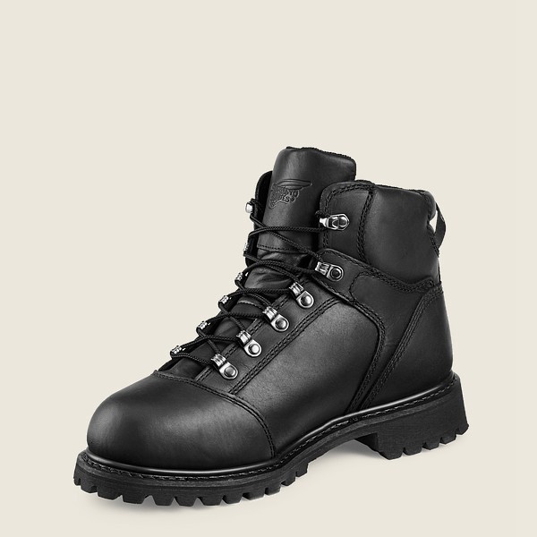 Red Wing Safety Boots Black - Red Wing Mens Truwelt - 6-inch Waterproof Toe - BITAF-8302